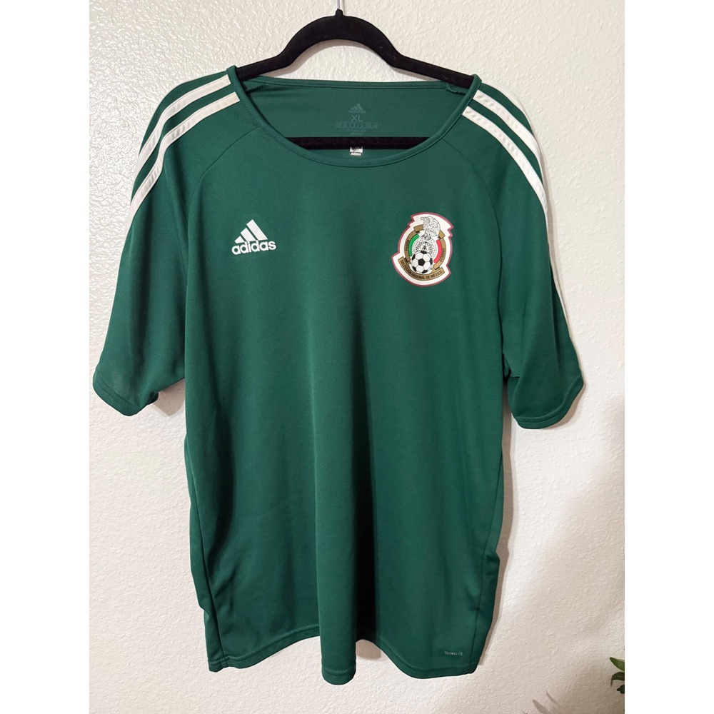 Adidas Mexico National Team Soccer Jersey Green Climalite XL Mens FMF Shirt